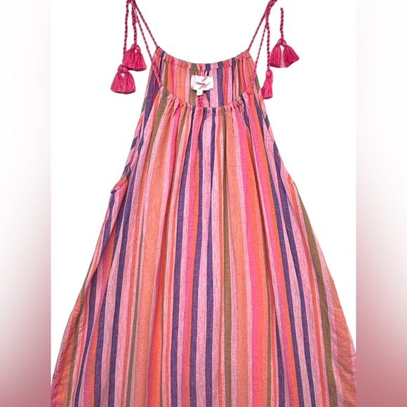 Xirena Esme Citrus Melange NWT Cotton Linen Maxi Summer dress Woman's Size Large - Picture 2 of 15